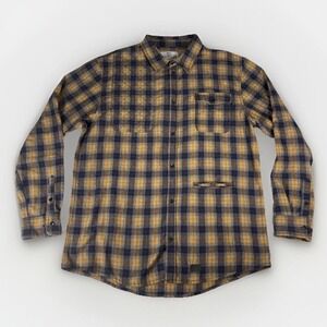 ORISUE Mens Plaid Flannel Shirt Triple Large 2XL Long‎ Sleeve Button Up Shooting